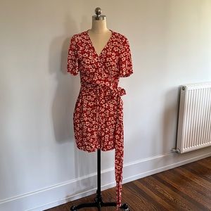 Madewell floral shorts romper